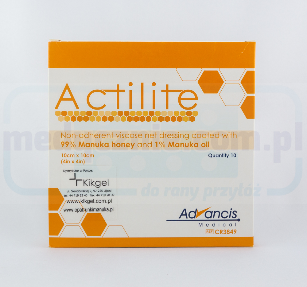 Actilite 10*10cm Netzverband mit Manuka Honig 1St.
